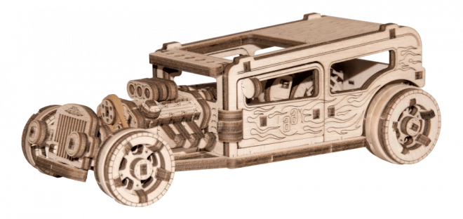 Puzzle 3D in legno - Auto Hot Rod