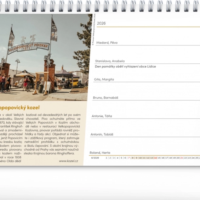 Calendario da tavolo Viaggi alla scoperta della Birra 2026