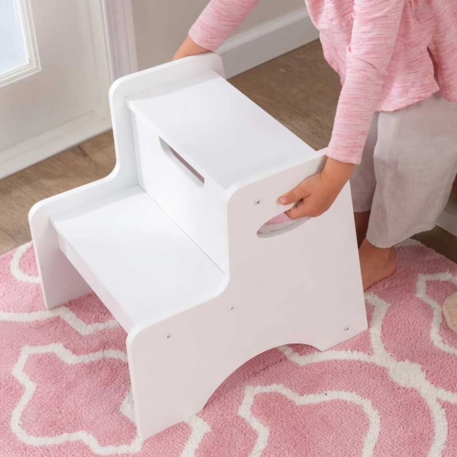 Sgabello in legno bianco per bambini