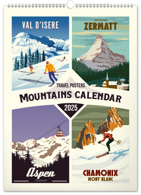 Calendario da parete Viaggi e Montagne 2025