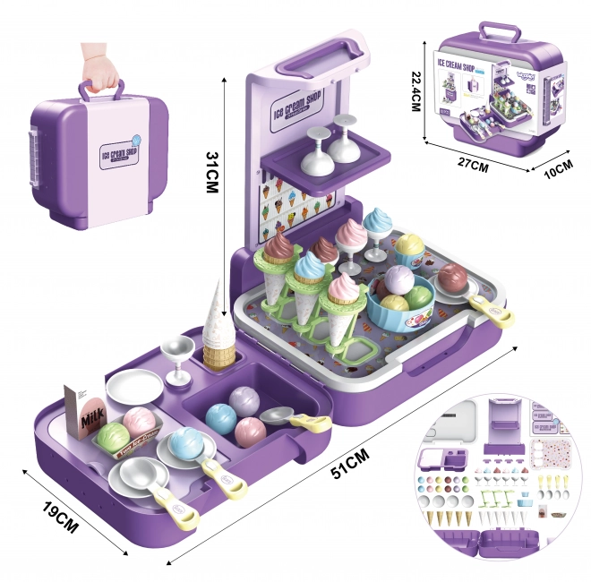 Cucina con gelato a palline 3 in 1 per bambini 62 pezzi