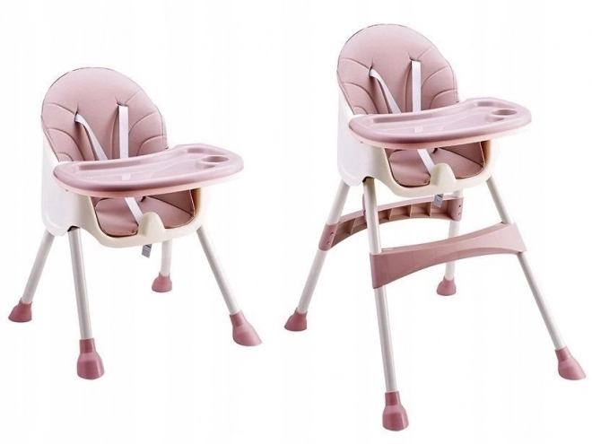 Sedia da pappa 2 in 1 ECOTOYS rosa