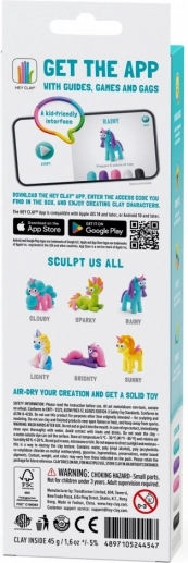 Masa Hey Clay Unicorni 3 confezioni, Piovosa