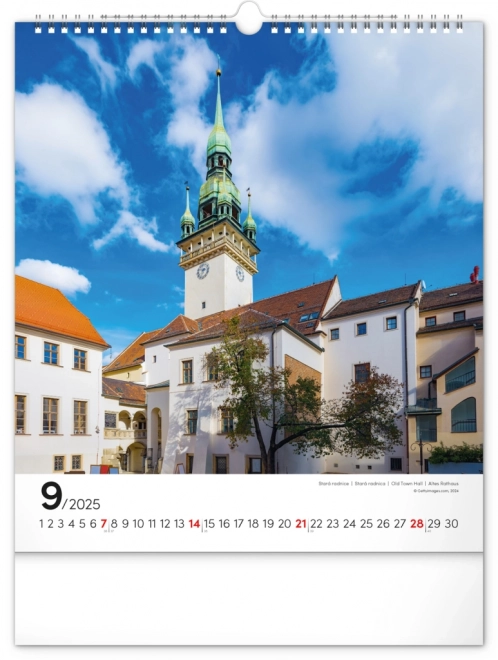 Calendario da parete Brno 2025