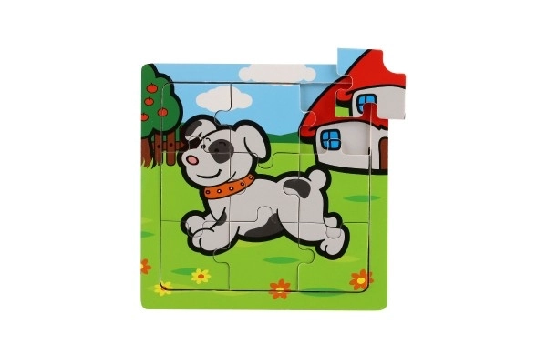 Mini puzzle in legno 9 pezzi I miei primi animali per i più piccoli