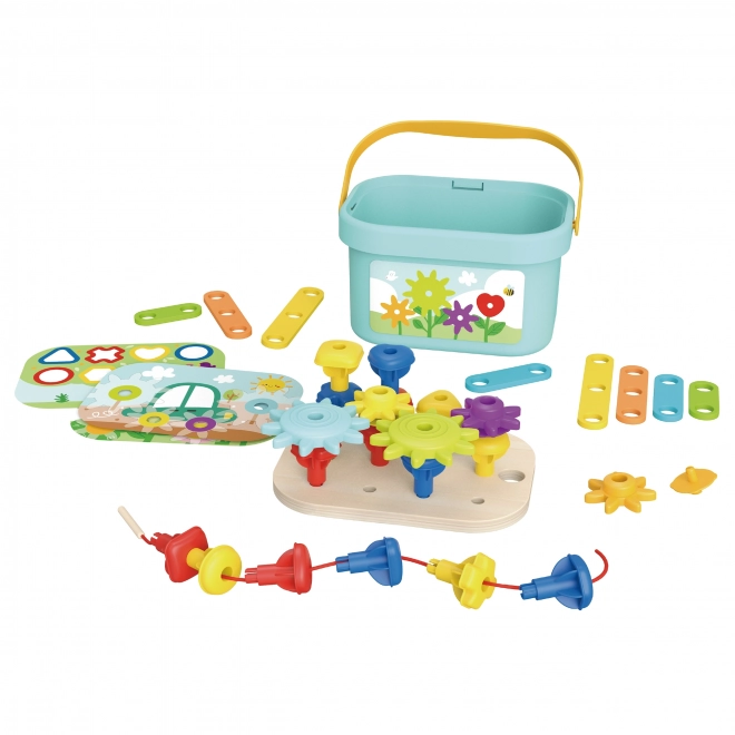 Kit motricità Montessori 12 in 1 con box in legno