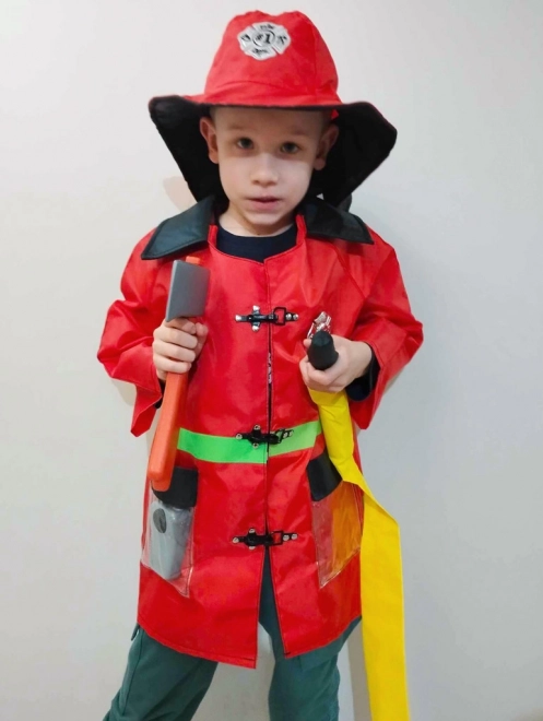 Costume da pompiere per bambini con walkie-talkie 3-8 anni