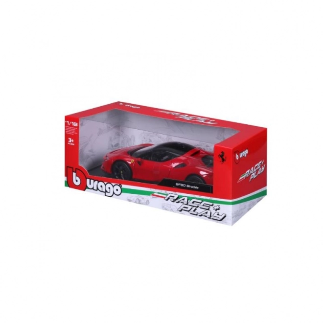 Modellino Ferrari SF90 Stradale Rossa in scala 1:18 di Bburago