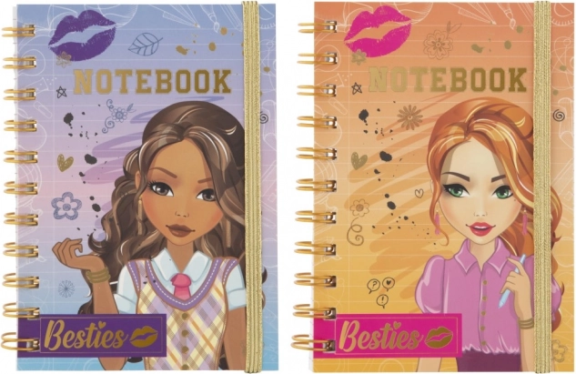 Design elegante Besties con spirale dorata