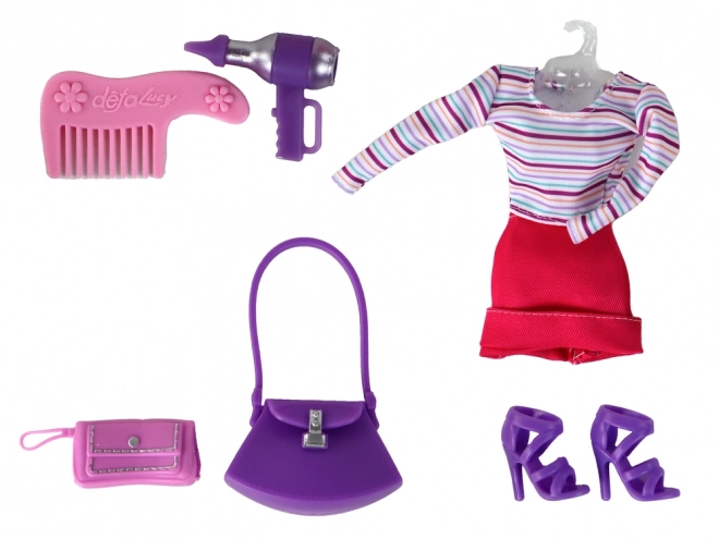 Bambola incinta Lucy con accessori