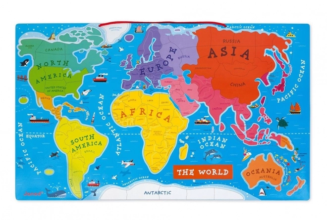 Janod Mappa Magnetica del Mondo in Inglese