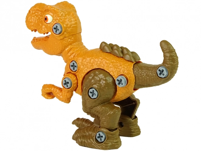 Set di dinosauro T-Rex con uovo fai-da-te arancione