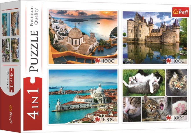 Puzzle paesaggi e gatti 4000 pezzi