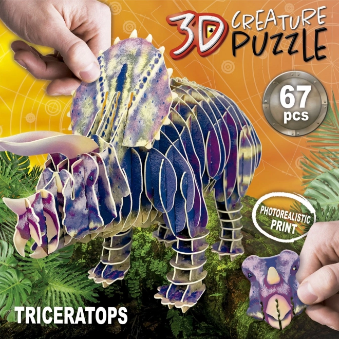 Puzzle 3D Triceratopo 67 pezzi