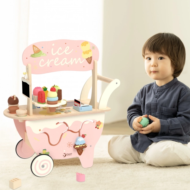Classic World Gelateria in Legno 3in1 Carrello 40 pezzi