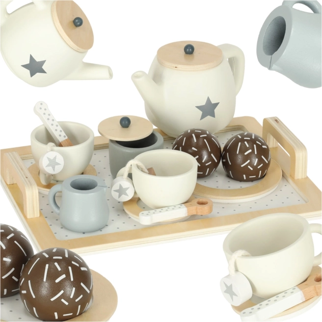 Set da tè in legno per bambini