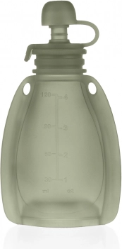 Sacchetto ricaricabile in silicone per alimenti per bambini, Trasparente Verde