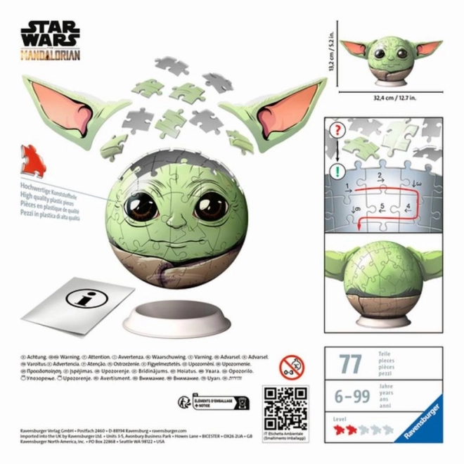 Puzzle a sfera Star Wars: Baby Yoda