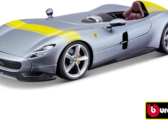 Ferrari Monza SP1 argento/blu modello in metallo 1:24