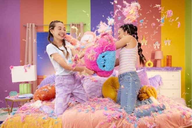 Cuscino Fluffie Stuffiez Pillow Fight Arcobaleno