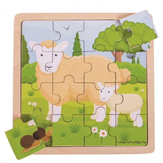 Puzzle Ovis con Agnello di Bigjigs Toys