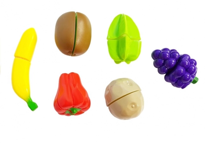 Set di frutta e verdura per bambini da tagliare