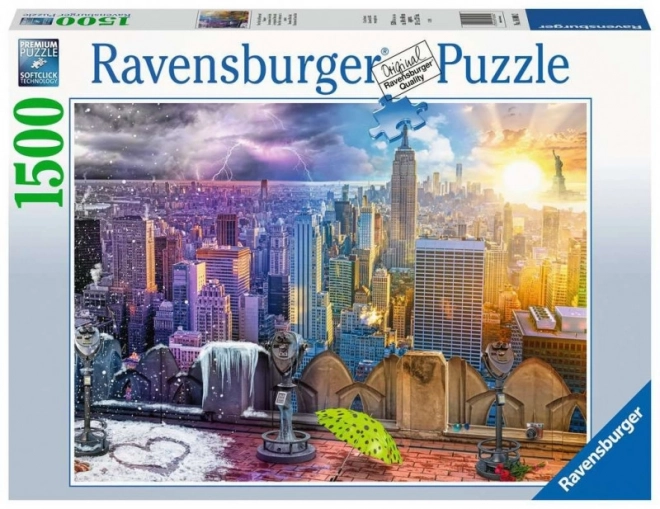 Puzzle 1500 pezzi - New York estate e inverno