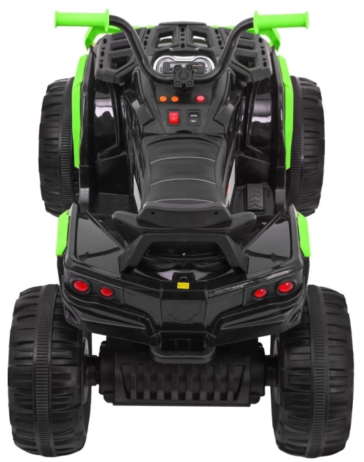 Quadriciclo a batteria per bambini nero/verde + ruote EVA + radio MP3 + LED + avvio lento