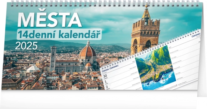 Calendario da Tavolo Città 2025 – 14 Giorni