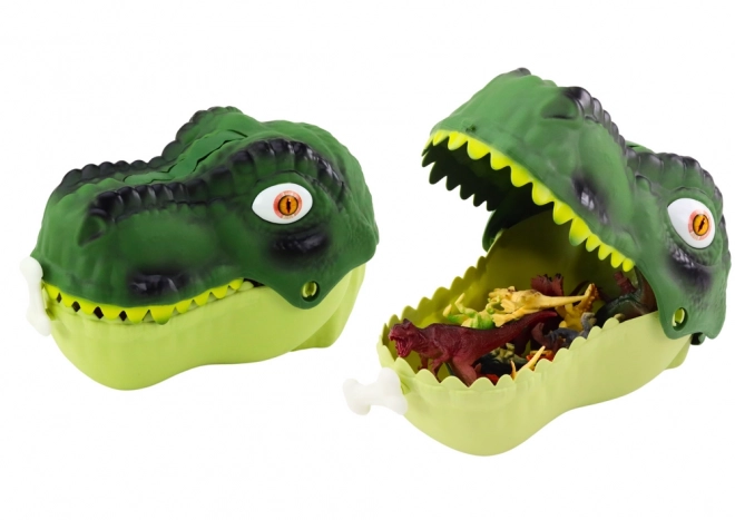 Set di Figure di Dinosauri Verde con Grande Dinosauro