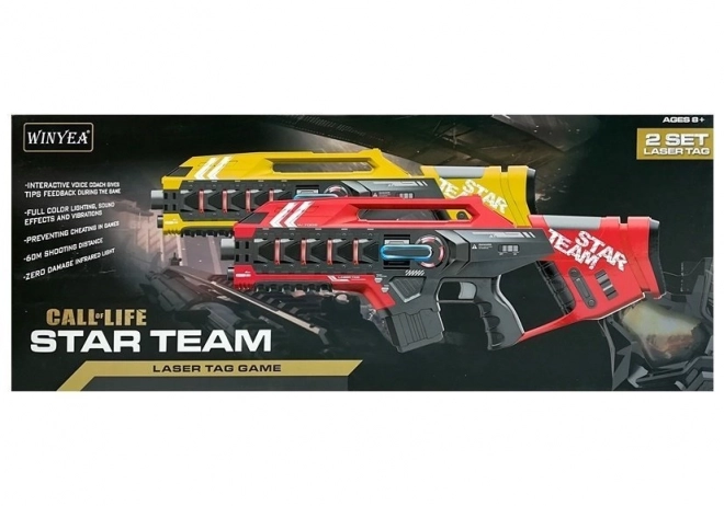 Set fucili Laser Tag 4 squadre 2 colori