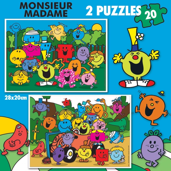 Puzzle EDUCA Monsieur Madame 2x20 pezzi