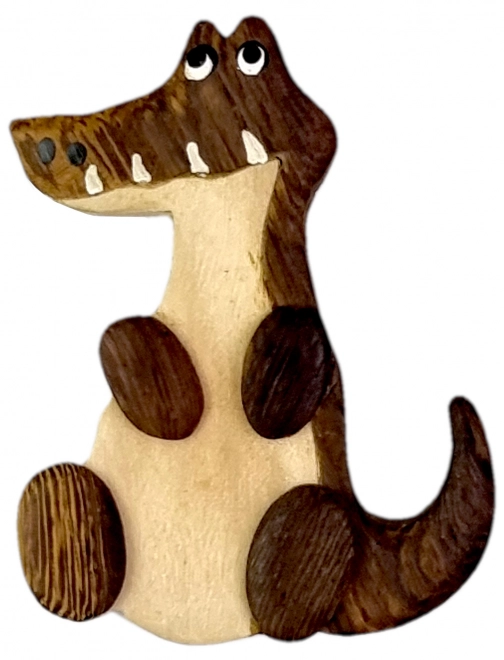 Magnete decorativo in legno Coccodrillo