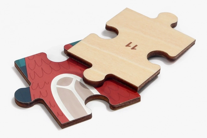 Puzzle in legno con giocattolo pompieri Top Bright