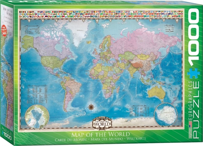 Puzzle Mappa del Mondo 1000 Pezzi Eurographics