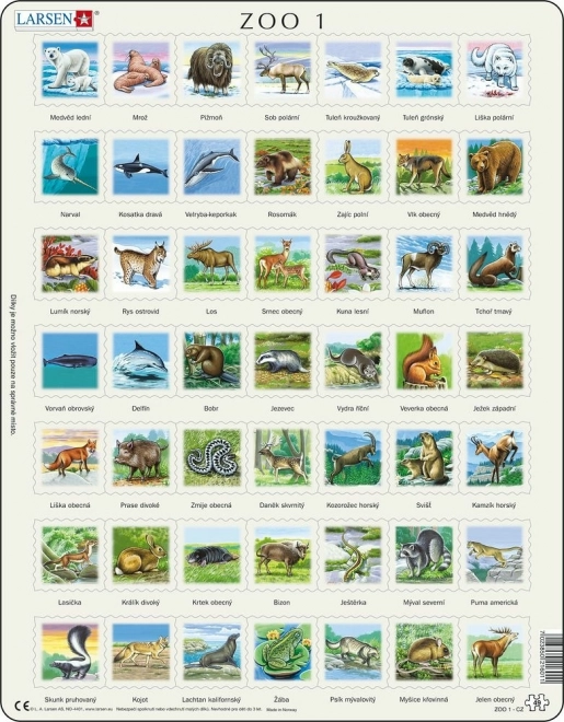 Puzzle Animali dell'emisfero settentrionale 49 pezzi