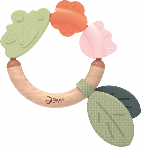 Sonaglio in legno e massaggiagengive 2 in 1 Classic World