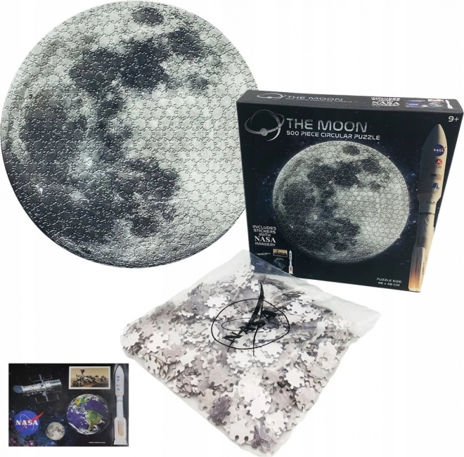 Puzzle rotondo NASA: Luna 500 pezzi