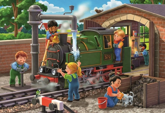 Diventa Riparatore di Aerei e Treni - Puzzle 2x24 Pezzi Ravensburger