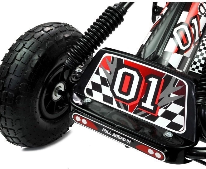 Kart a pedali + Pneumatici gonfiabili + Sedile regolabile – nero