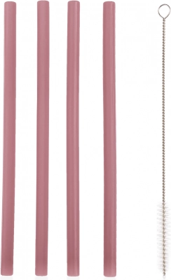 Cannucce in silicone 4 pz, Old Pink