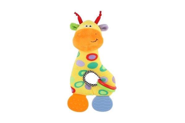 Giraffa peluche con massaggiagengive per neonati