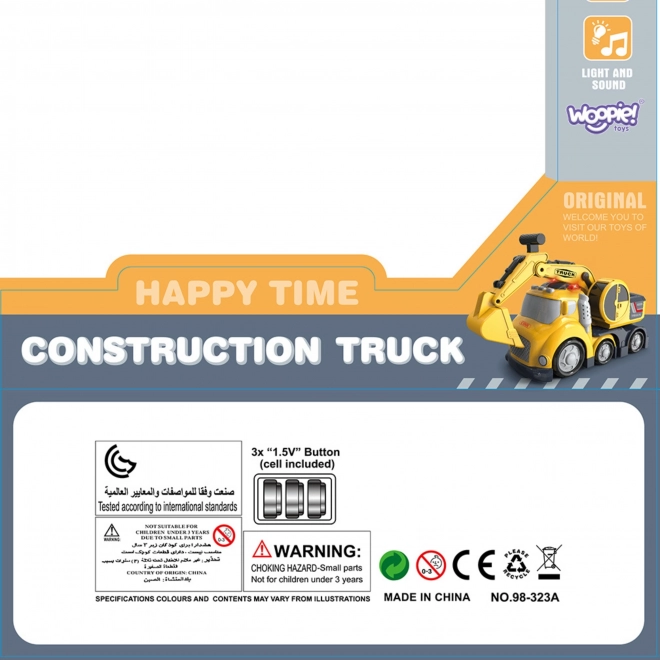 Escavatore City Truck con effetti di luce e suono