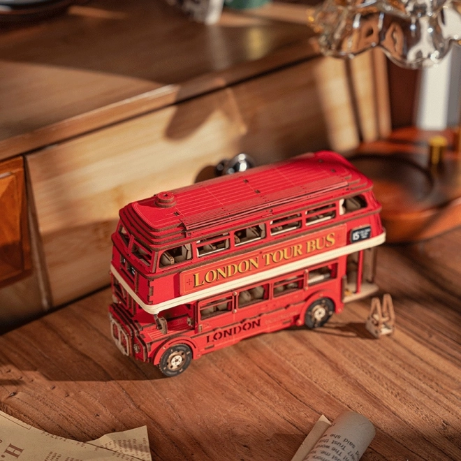 Puzzle 3D in legno Autobus a due piani di Londra