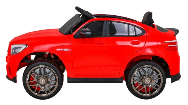 Mercedes Benz GLC63S per bambini Rosso + telecomando + trazione 4x4 + MP3 LED + EVA + partenza lenta