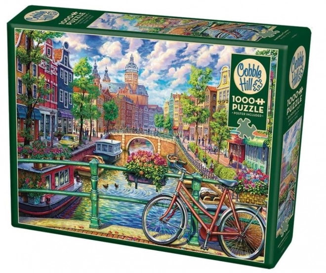 Puzzle Canale di Amsterdam 1000 Pezzi