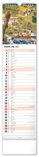 Calendario da parete Josef Lada 2025