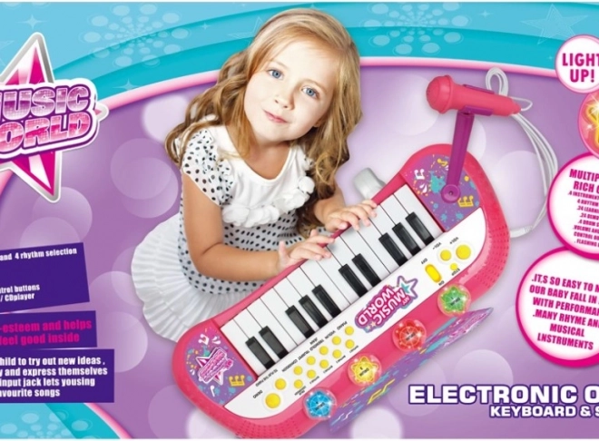 Piano con supporto e microfono per bambini
