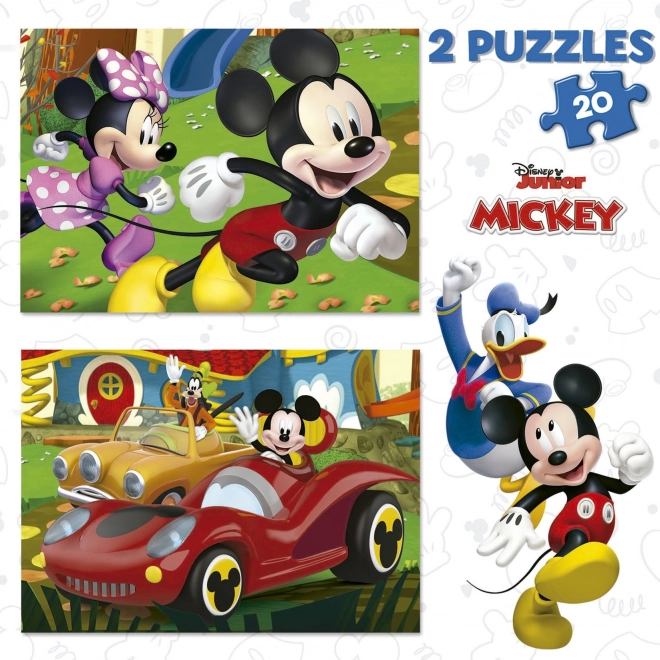 Puzzle EDUCA Topolino Parco Divertimenti 2x20 pezzi