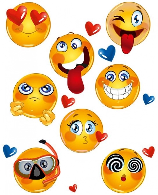 Foglio grande emoji adesivi tessili